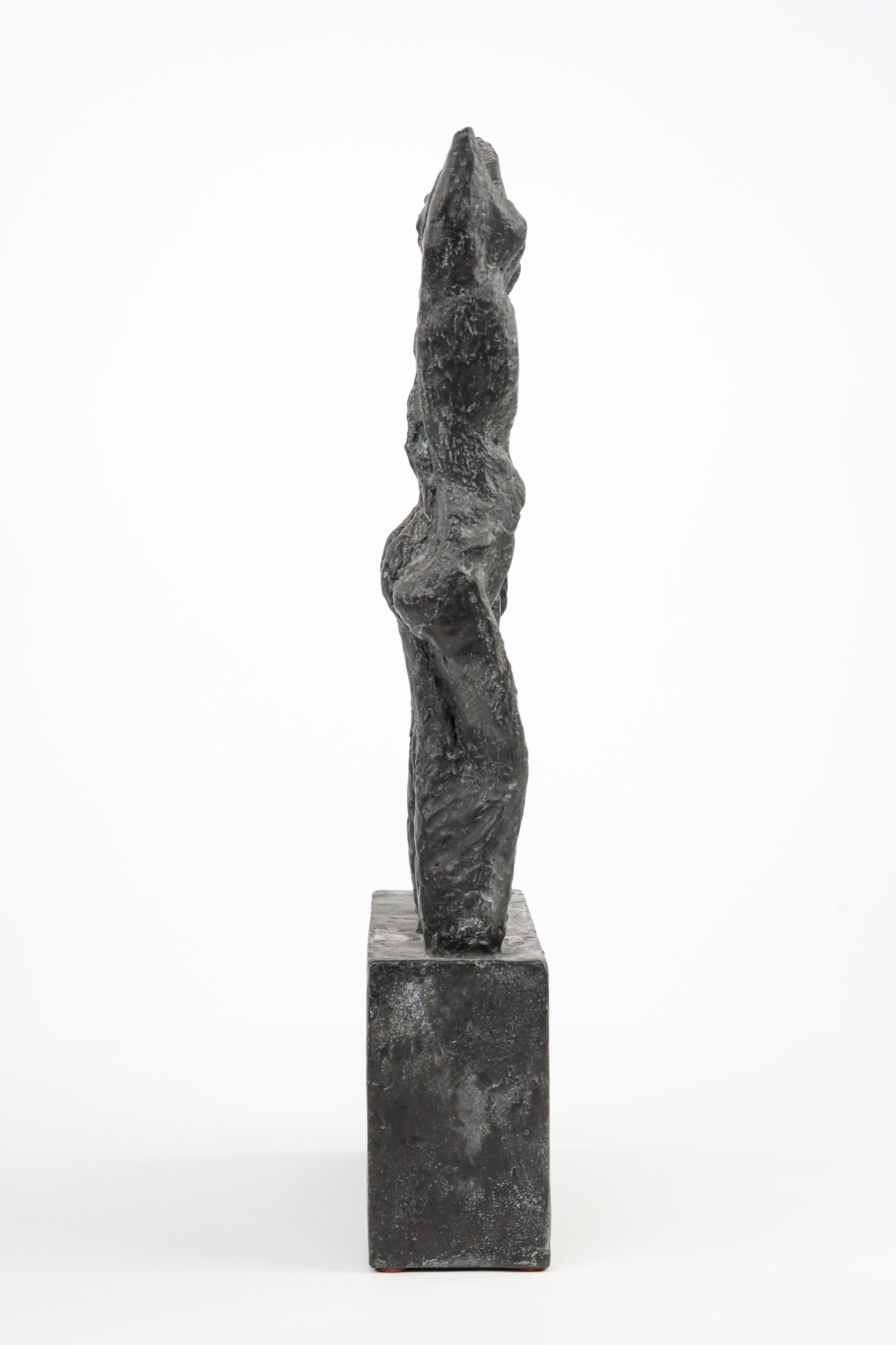 In Line von M. Demal - Bronzeskulptur, Gruppe von weiblichen Figuren, halb-abstrakte Skulptur im Angebot 1