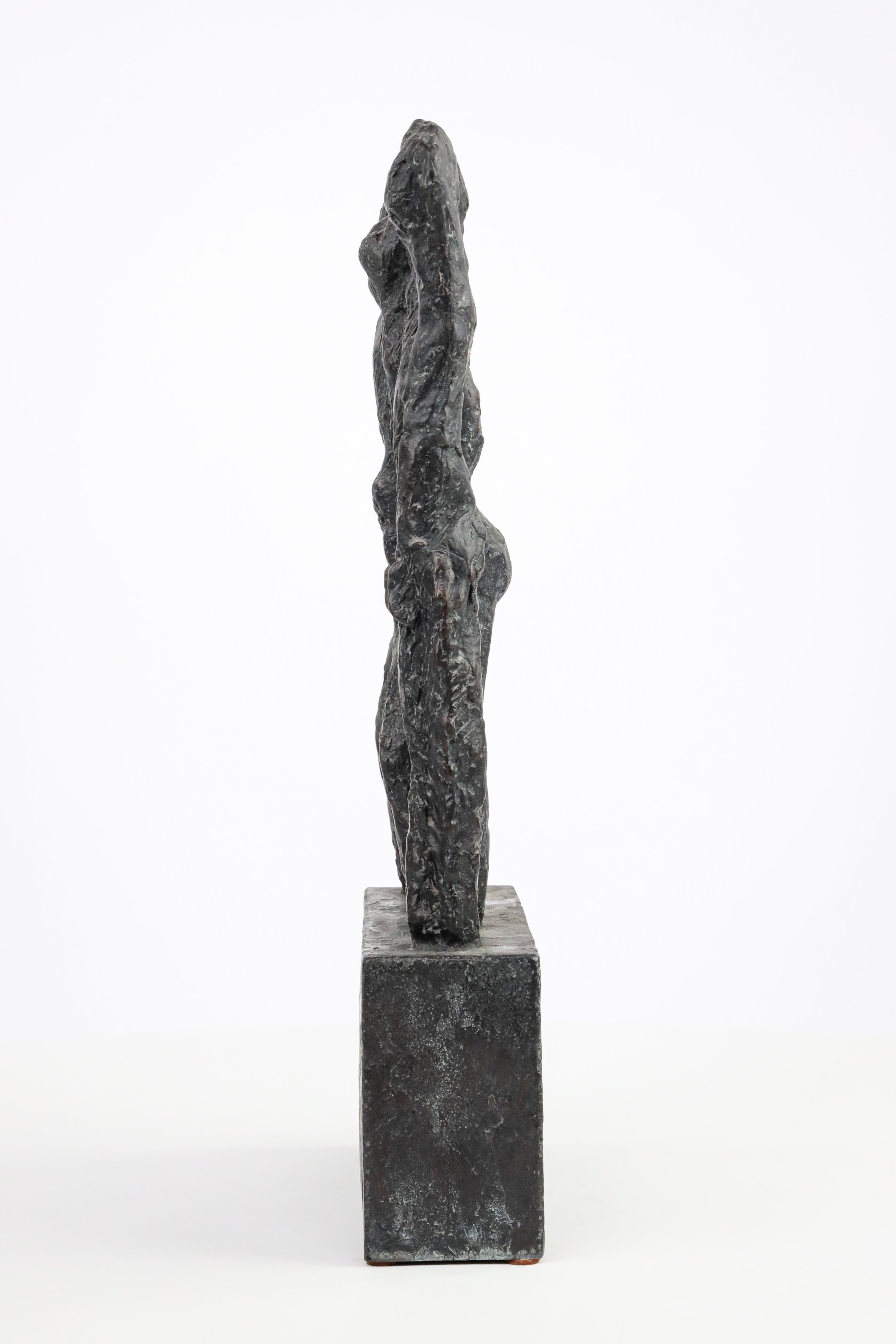 In Line by M. Demal - Bronze sculpture, group of female figures, semi-abstract For Sale 2