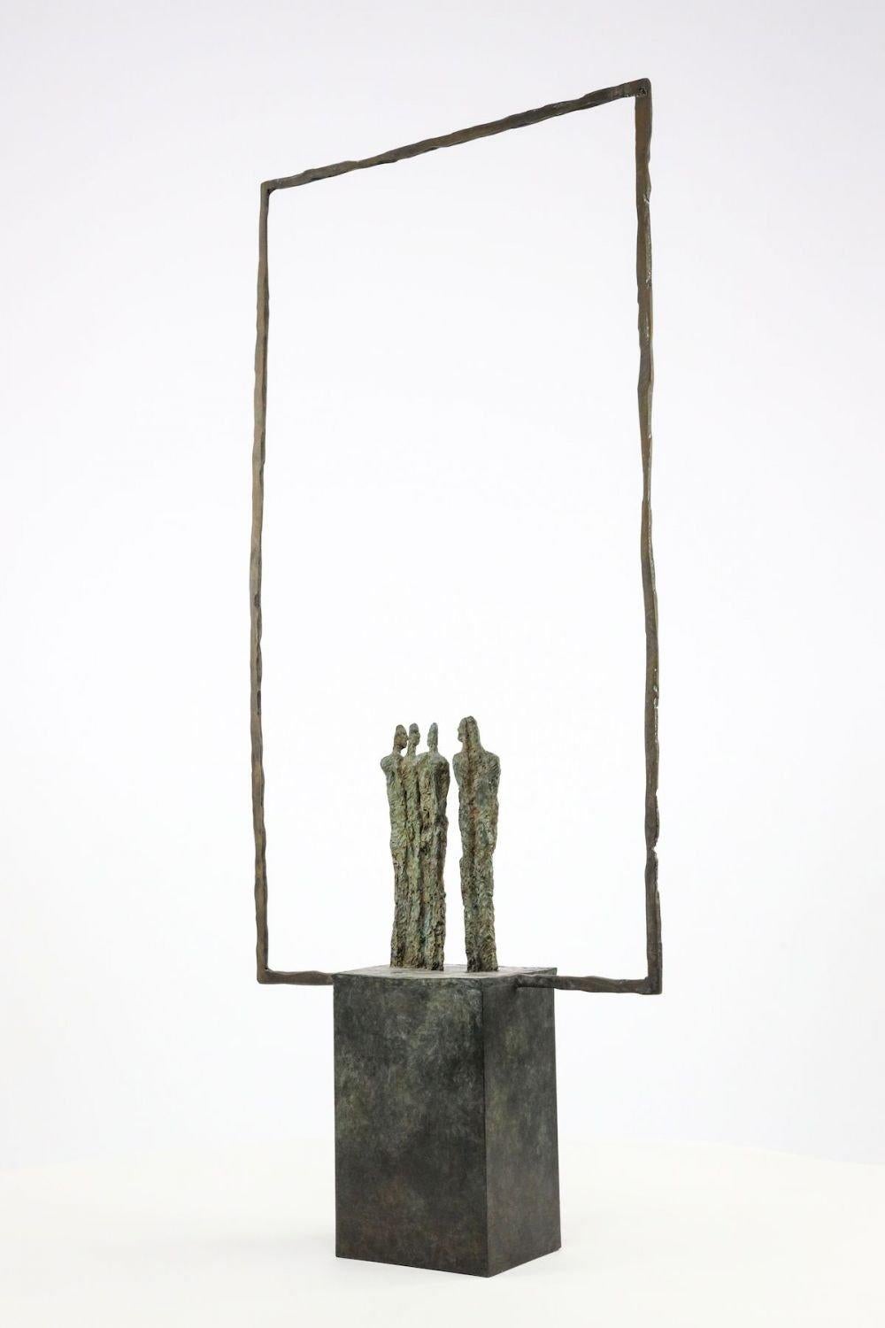 Landscape N°1 by Martine Demal - Contemporary bronze sculpture, human figures For Sale 1
