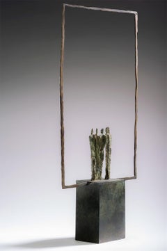 Landscape N°1 by Martine Demal - Contemporary bronze sculpture, human figures