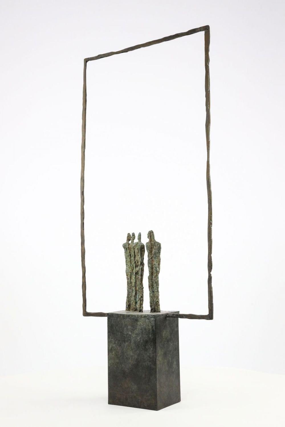 Martine Demal Landscape No. 1 by Martine Demal bronze sculpture, standing human figures For