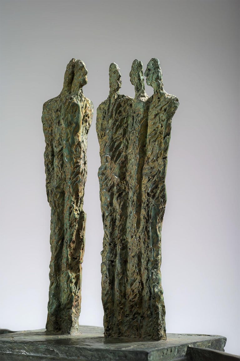 Landscape No.1 by Martine Demal - bronze sculpture, group of human figures For Sale 1