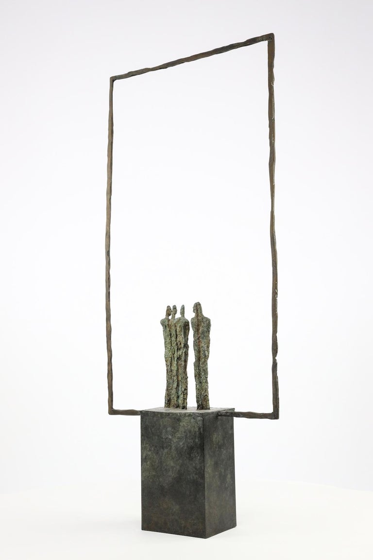 Landscape No.1 by Martine Demal - bronze sculpture, group of human figures For Sale 2