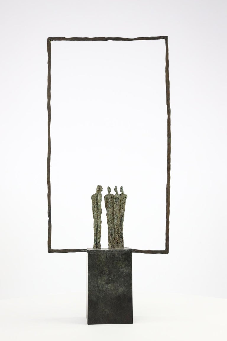 Landscape No.1 by Martine Demal - bronze sculpture, group of human figures For Sale 3