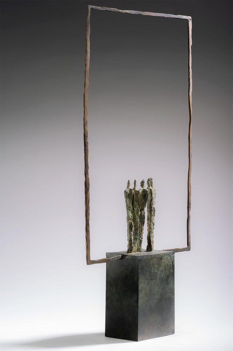 Bronze sculpture, patinated brass plinth, 78 cm × 35 cm × 10 cm. Limited edition of 8 + 4 A.P., each signed and numbered.
dimensions include the plinth of the sculpture, which is H 19 cm x L 12 cm L x D 10 cm. 
Photo credits: © Christian Baraja, ©