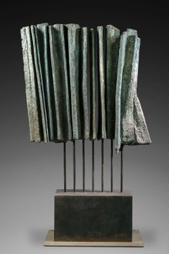Large Vibration by Martine Demal - Large (6.75ft high) abstract bronze sculpture