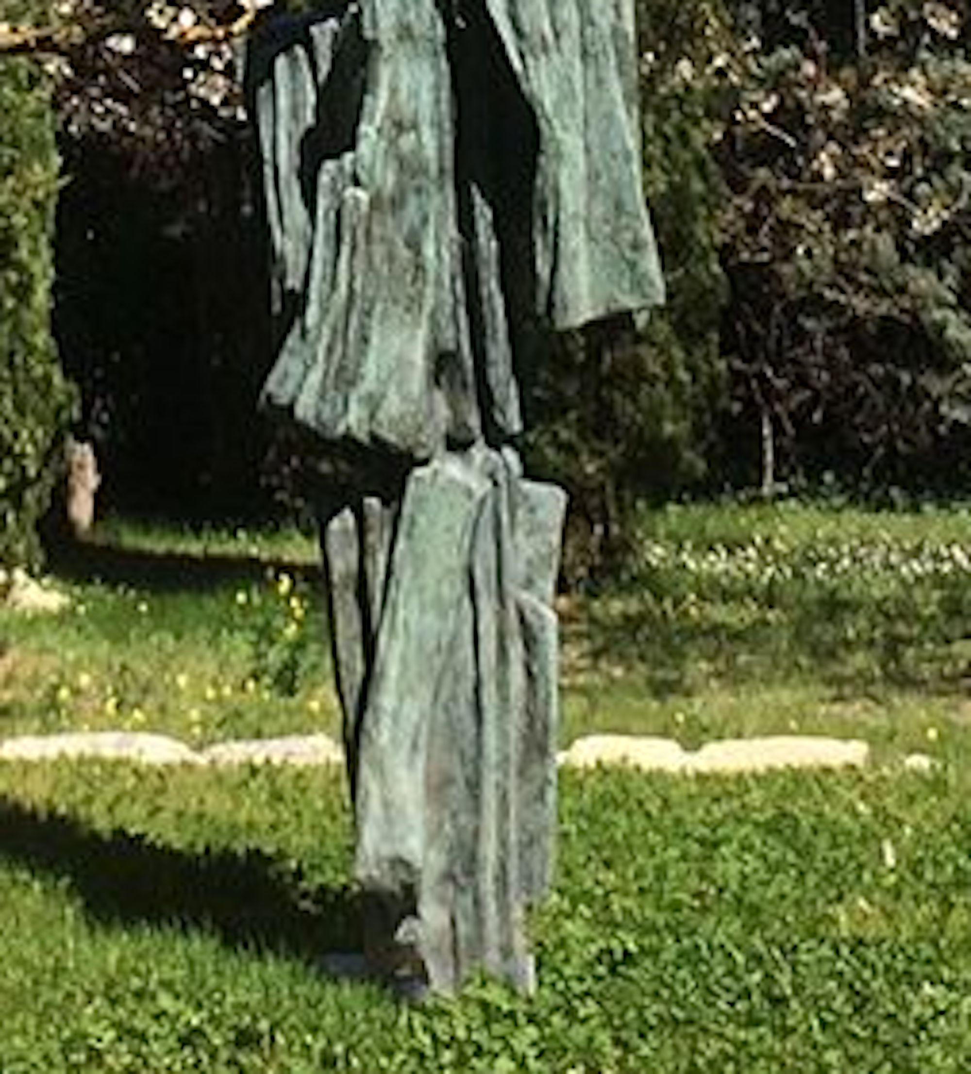 Signes et écrits n° 2 de Martine Demal - Sculpture en bronze d'extérieur, abstraite en vente 3