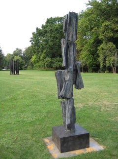 Signs and Writings No. 2 by Martine Demal - Outdoor bronze sculpture, abstract