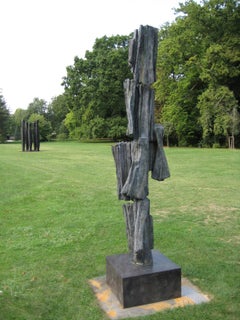 Signs and Writings No. 2 by Martine Demal - Outdoor bronze sculpture, Abstract