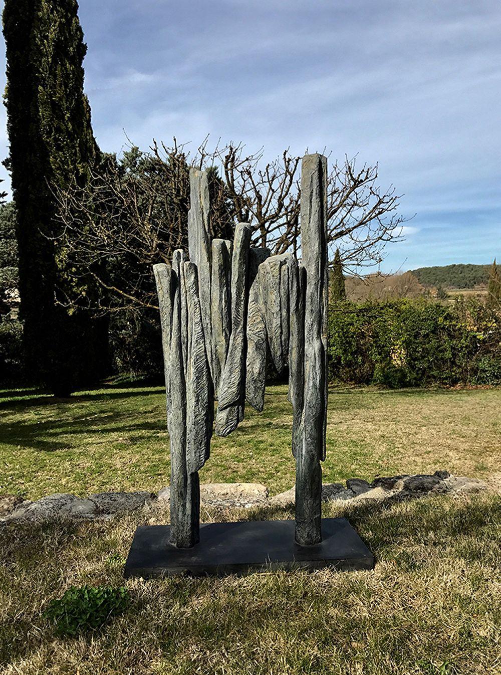 Signs and Writings No. 4 by Martine Demal - Bronze sculpture, abstract, harmony For Sale 1