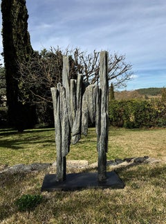 Segni e Scritture n. 4 di Martine Demal - Scultura in bronzo, astratta, armonia