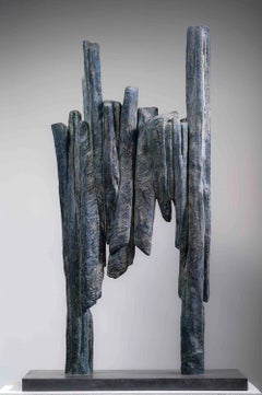Signierte und Schriften Nr. 4 von Martine Demal – Bronzeskulptur, abstrakt, Harmonie