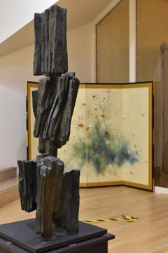 Signos y Escritos nº 5 de Martine Demal - Escultura de bronce, abstracta, armonía