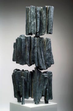Signos y Escritos nº 5 de Martine Demal - Escultura de bronce, abstracta, armonía