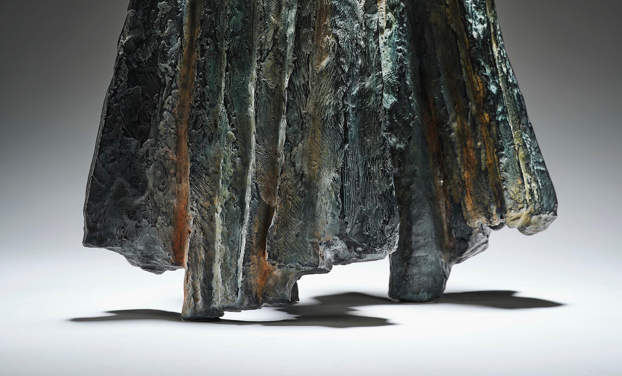 Signs and Writings No. 7 by Martine Demal - Bronze sculpture, abstract, dark For Sale 7