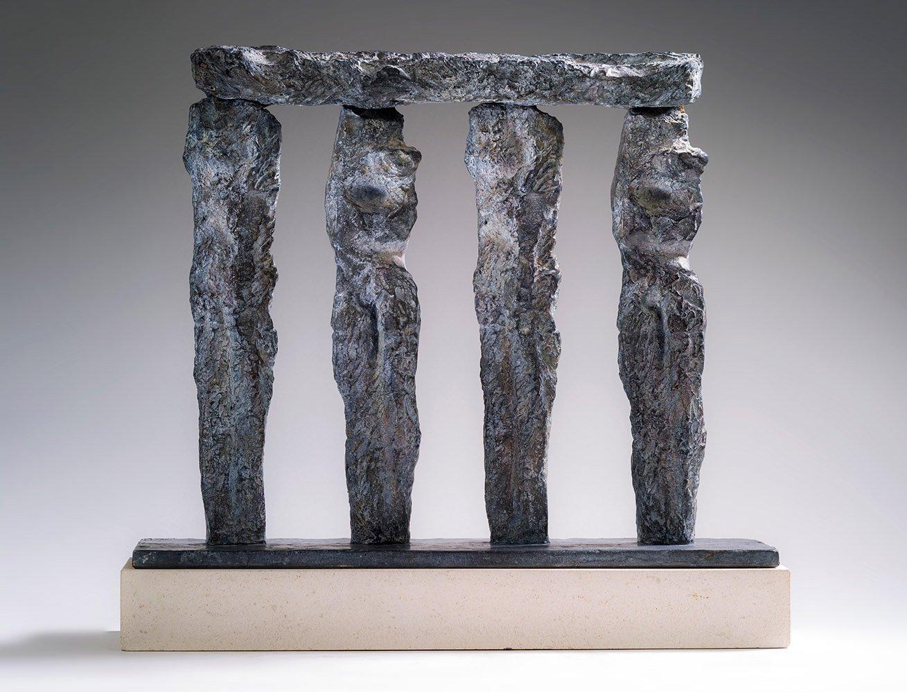 Stonehenge is a bronze sculpture by French contemporary artist Martine Demal, dimensions are 43 × 43 × 12 cm (16.9 × 16.9 × 4.7 in). 
The sculpture is signed and numbered, it is part of a limited edition of 8 editions + 4 artist’s proofs, and comes