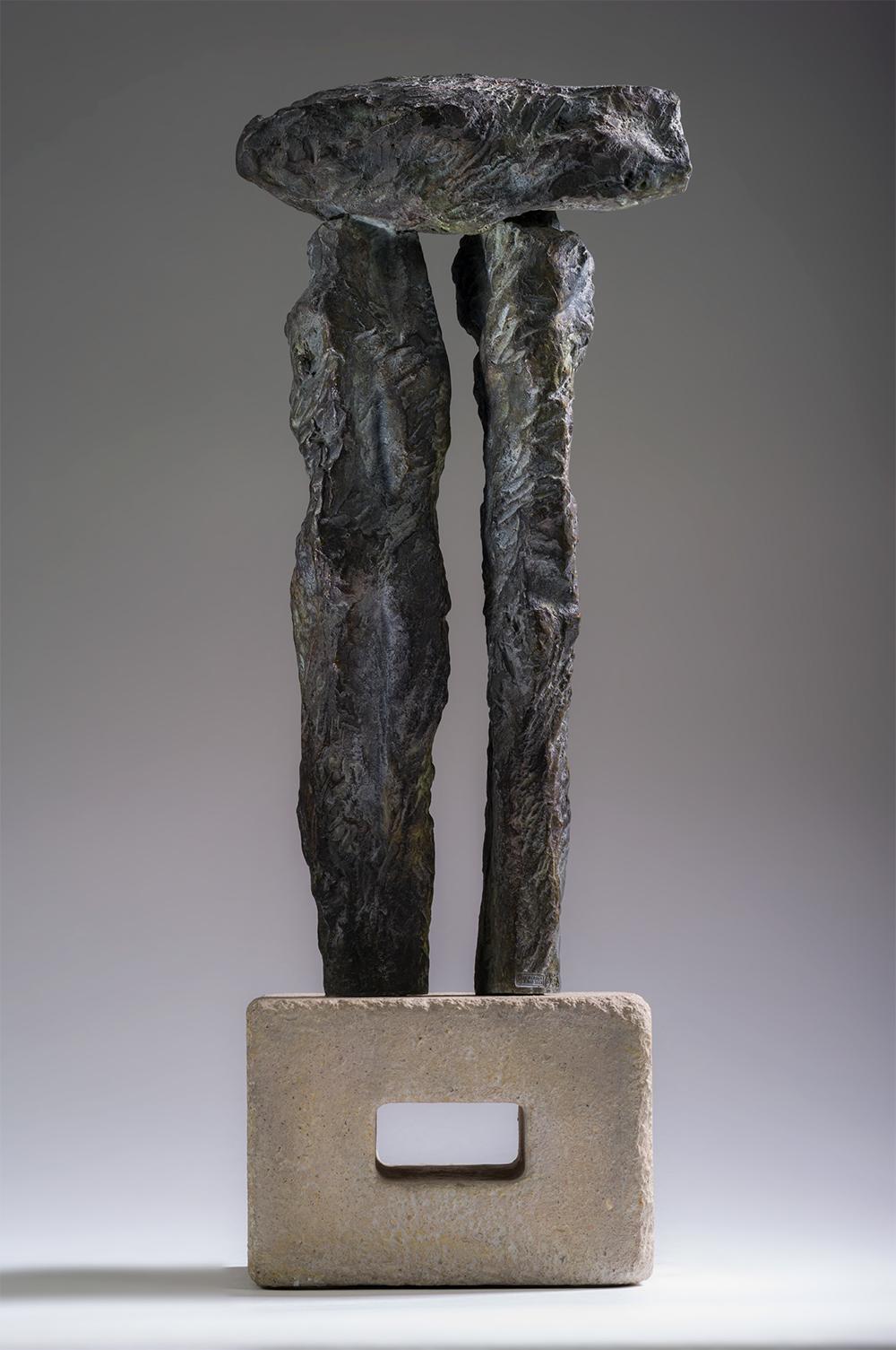 The Dolmen by Martine Demal - Contemporary bronze sculpture, semi-abstract For Sale 1
