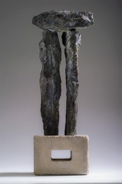 The Dolmen by Martine Demal - Contemporary bronze sculpture, semi-abstract