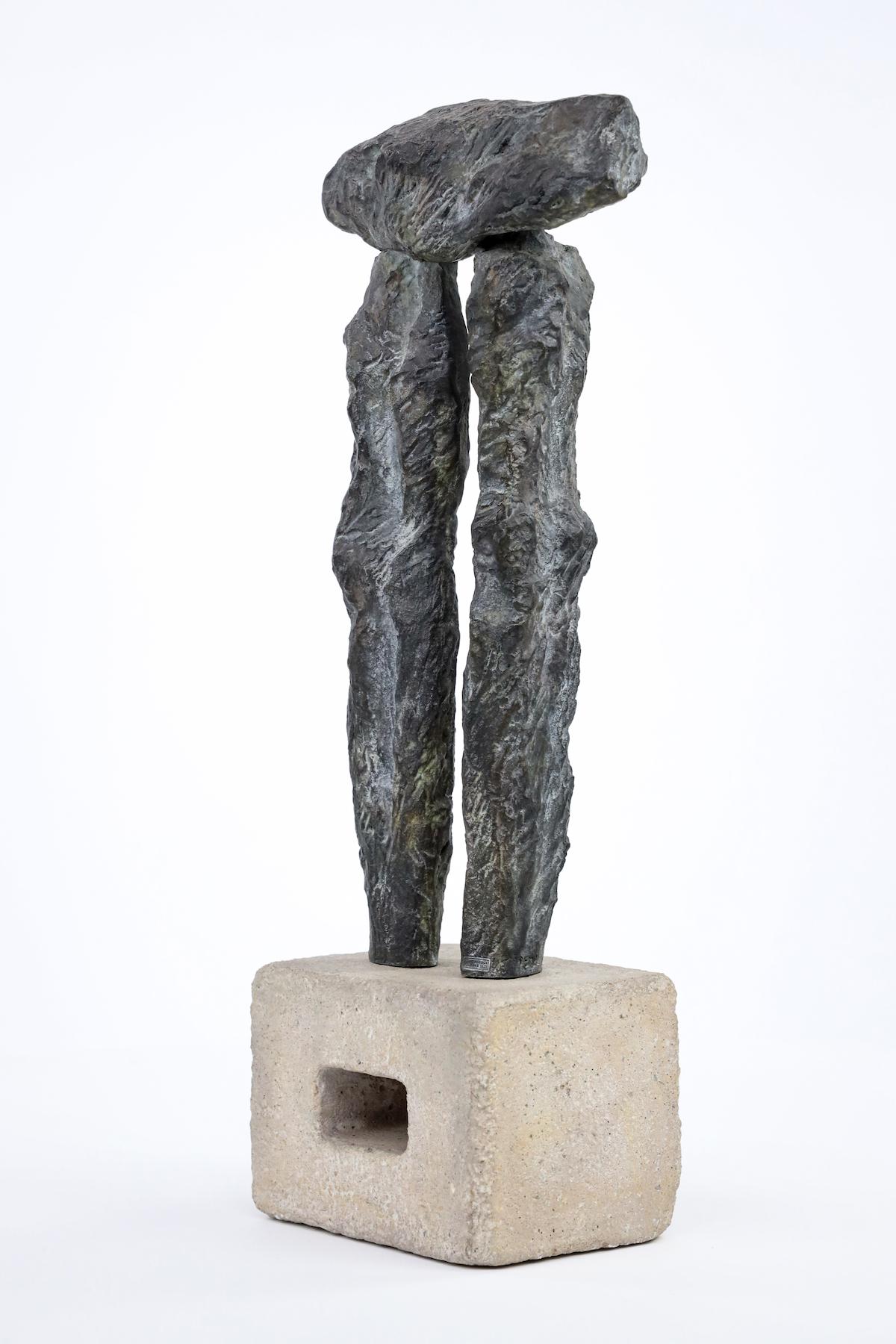 The Dolmen by Martine Demal - Contemporary bronze sculpture, semi-abstract For Sale 2