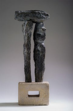 Used The Dolmen by Martine Demal - Contemporary bronze sculpture, semi-abstract