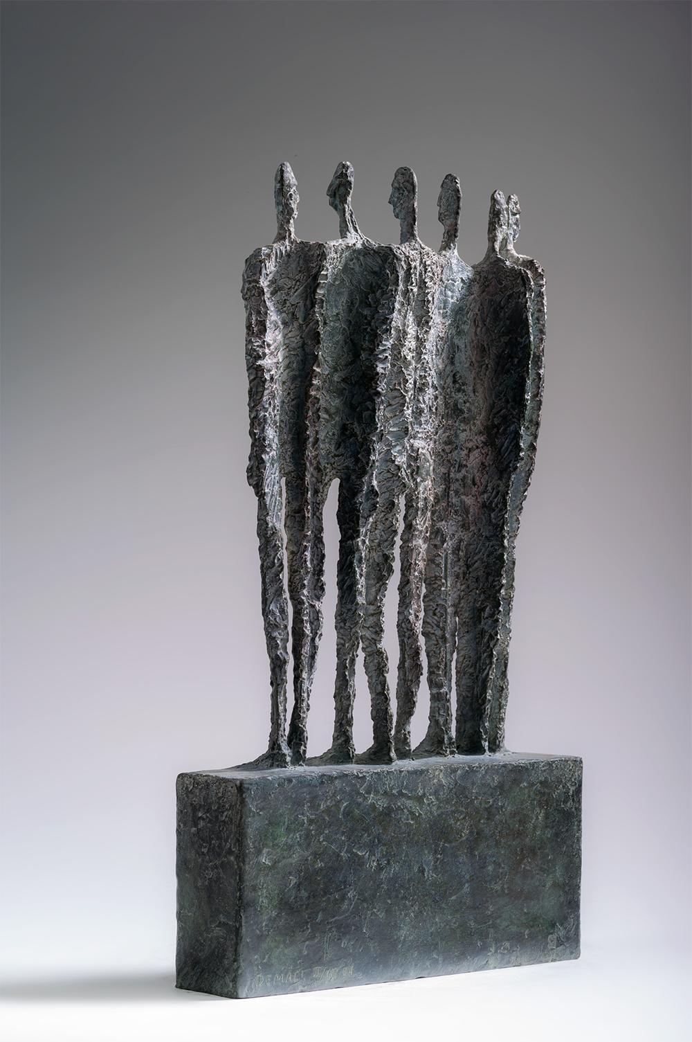 The Group by Martine Demal - bronze sculpture, group of human figures 1