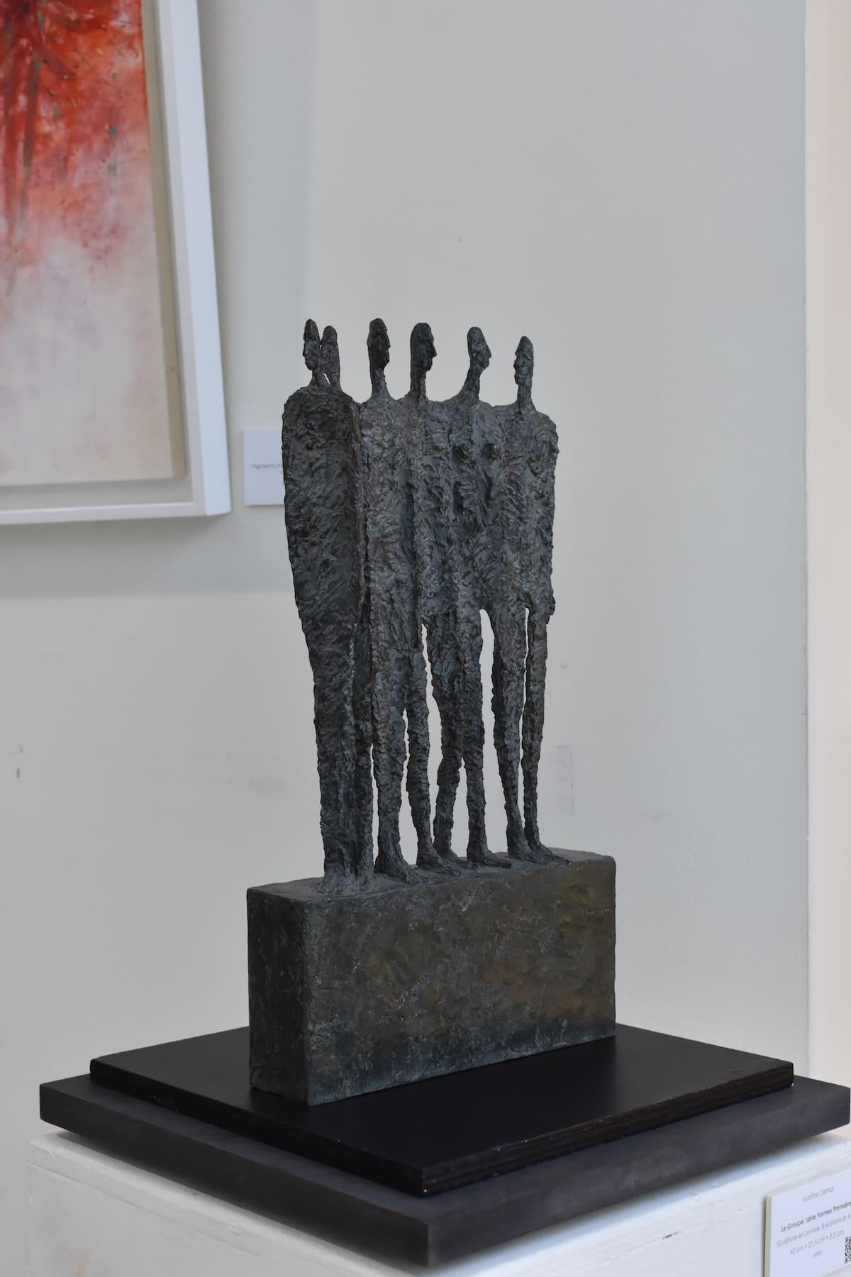 Gruppe von Martine Demal – Bronzeskulptur, Gruppe menschlicher Figuren, Harmonie im Angebot 5