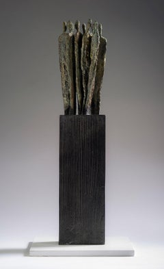 The Ones by Martine Demal - bronze sculpture, group of human figures