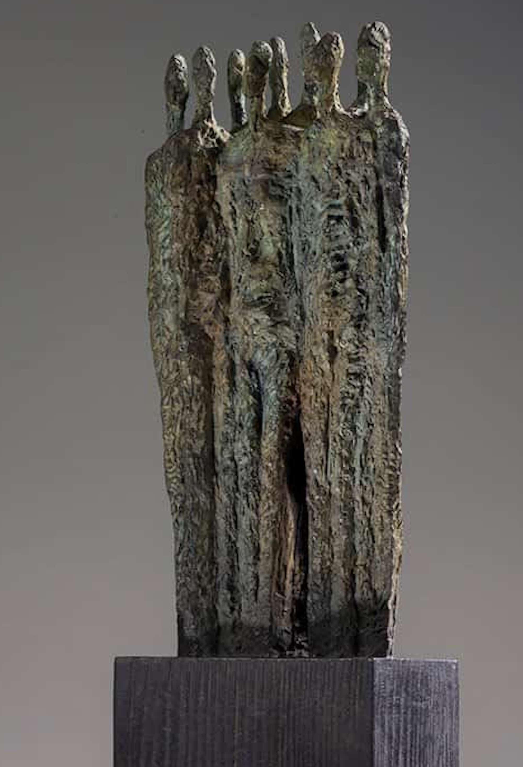The Ones by Martine Demal - Bronze sculpture, group of human figures, harmony For Sale 2
