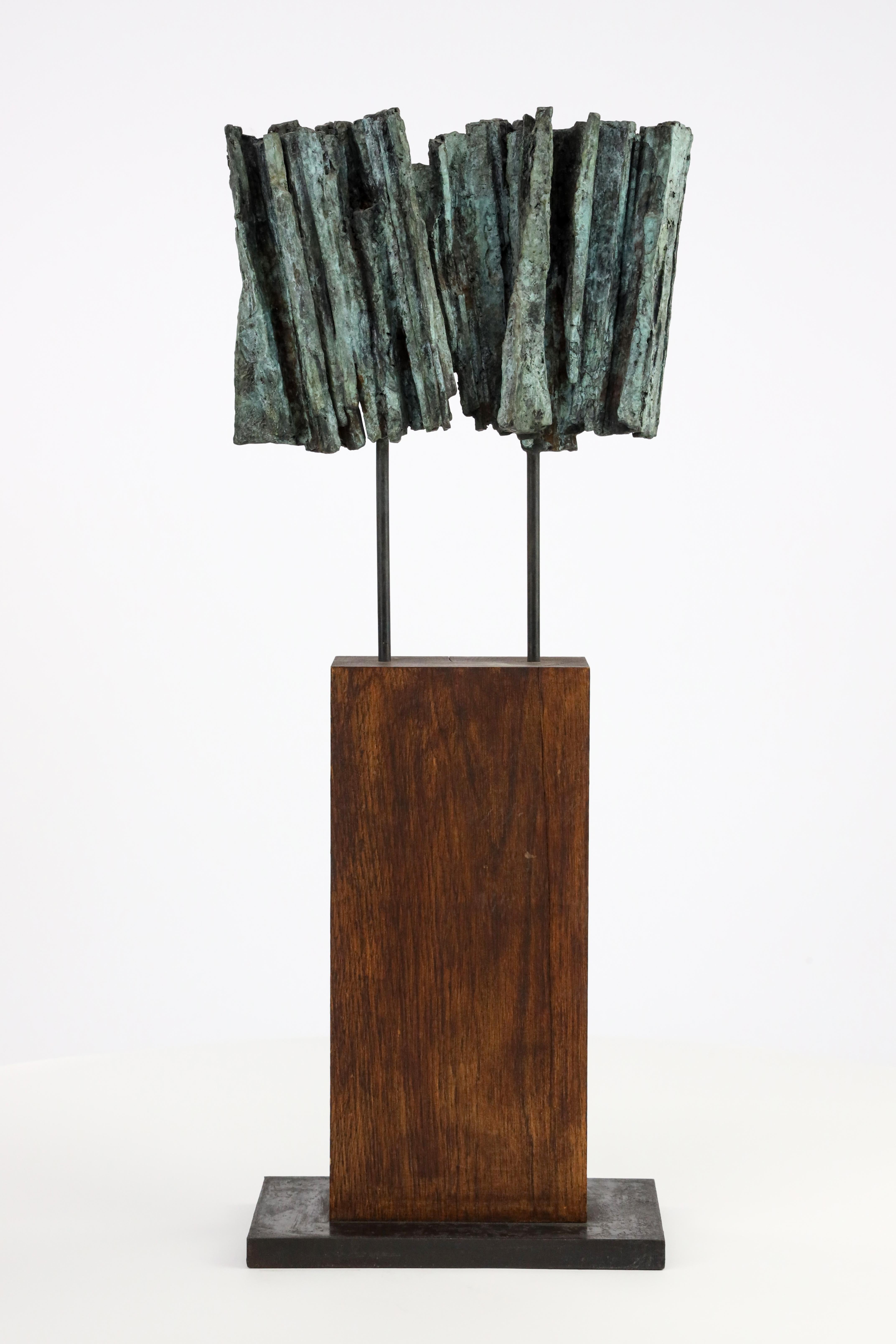 Vibration n°2 by Martine Demal - Contemporary bronze sculpture, abstract For Sale 10