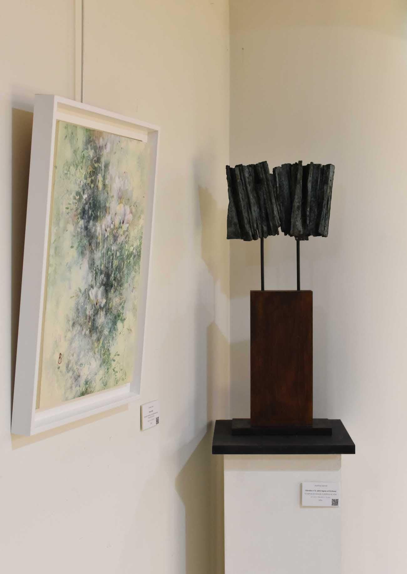 Vibration n°2 de Martine Demal - Sculpture contemporaine en bronze, abstraite en vente 1