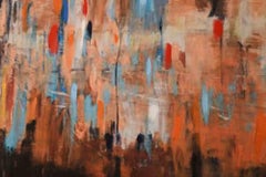 Composizione astratta di colori - Pittura di Martine Goeyens - 2018