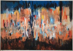 Abstrakte Farbkomposition – Gemälde von Martine Goeyens – 2018