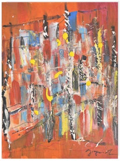 Abstrakte Abstraktion n.9 – Gemälde von Martine Goeyens – 2023