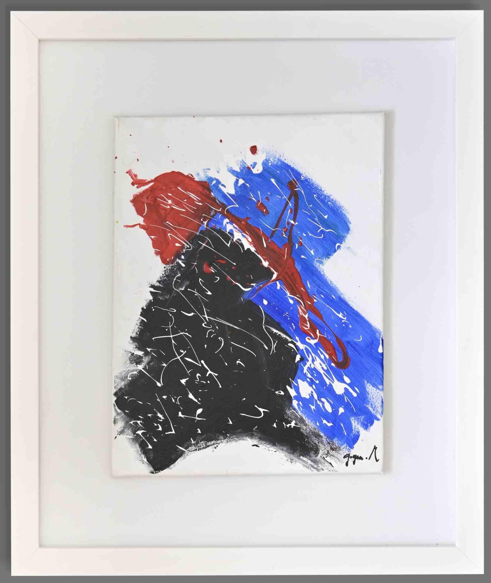 Abastraction numéro 3  est une œuvre d'art colorée réalisée par Martine Goeyens à la fin du 20e siècle.

Acrylique sur toile.

Signé à la main dans la marge inférieure droite.

Étiquette de certificat au dos. Arch. num.1283

40x40 cm.

Excellentes