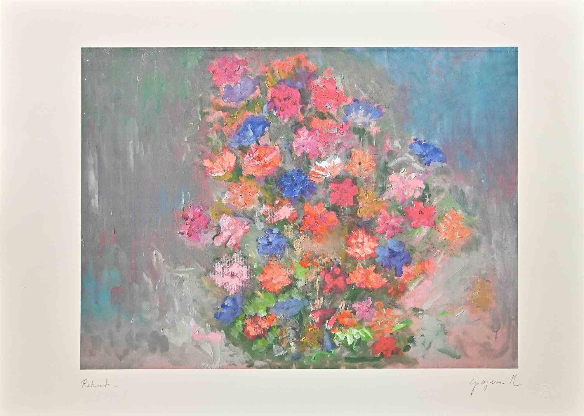 Blumen – Digigrapgh von Martine Goeyens – Ende des 20. Jahrhunderts