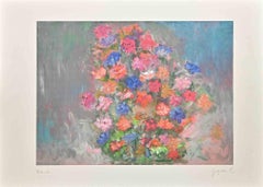 Flowers - Digigrapgh by Martine Goeyens - Late 20th Century