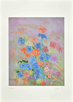 Fleurs - Digigrapgh par Martine Goeyens - Fin du XXe siècle