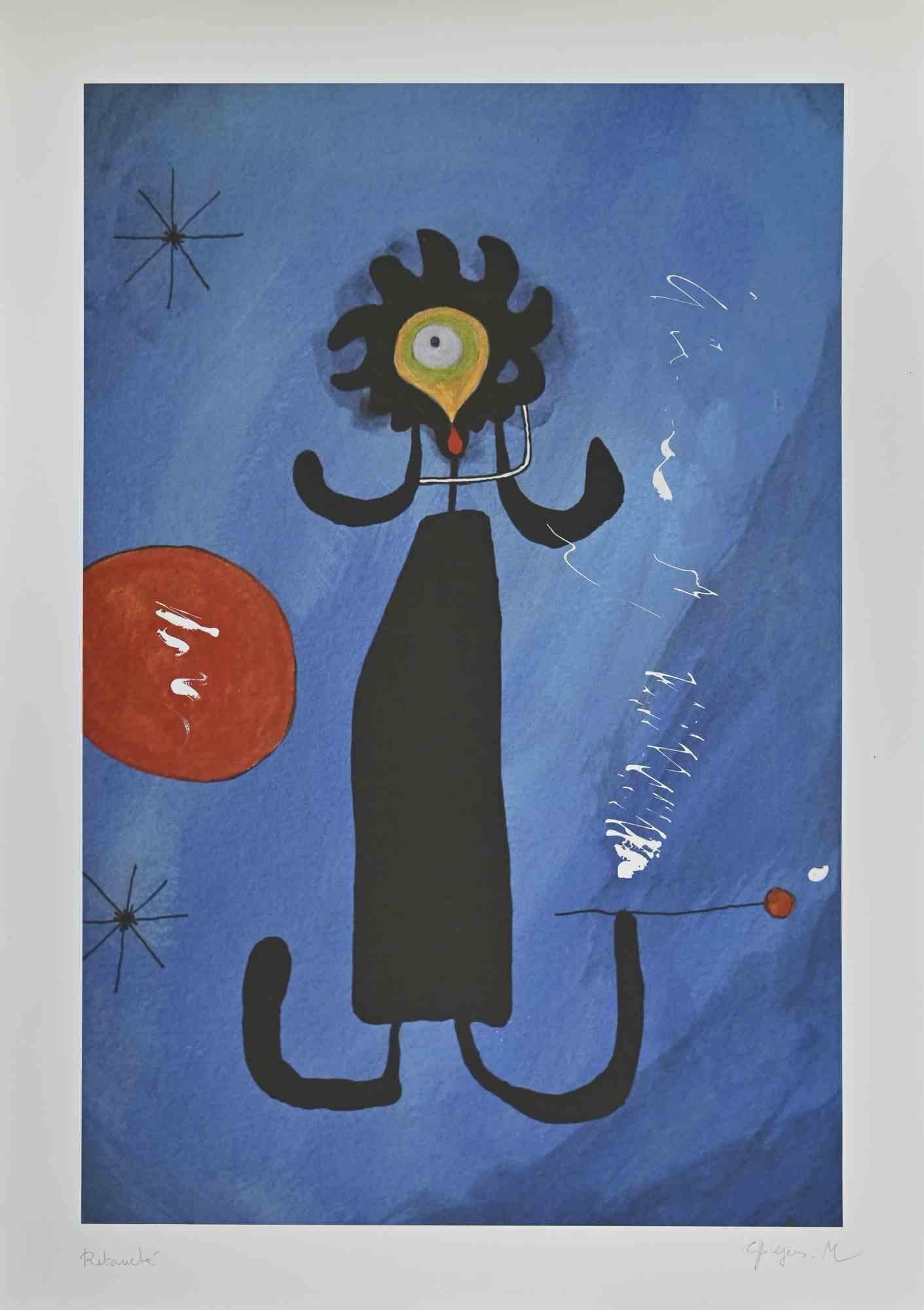 Composition Homage to Miró is a Digital Print and hand-retouched realized by Martine Goyens in 2023.

Hand-signed on the lower right.

With the certification on the rear.

Good conditions.

