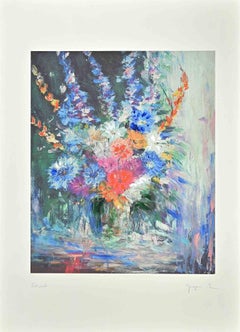 Die Blumenvase – Digigrapgh von Martine Goeyens – Ende des 20. Jahrhunderts