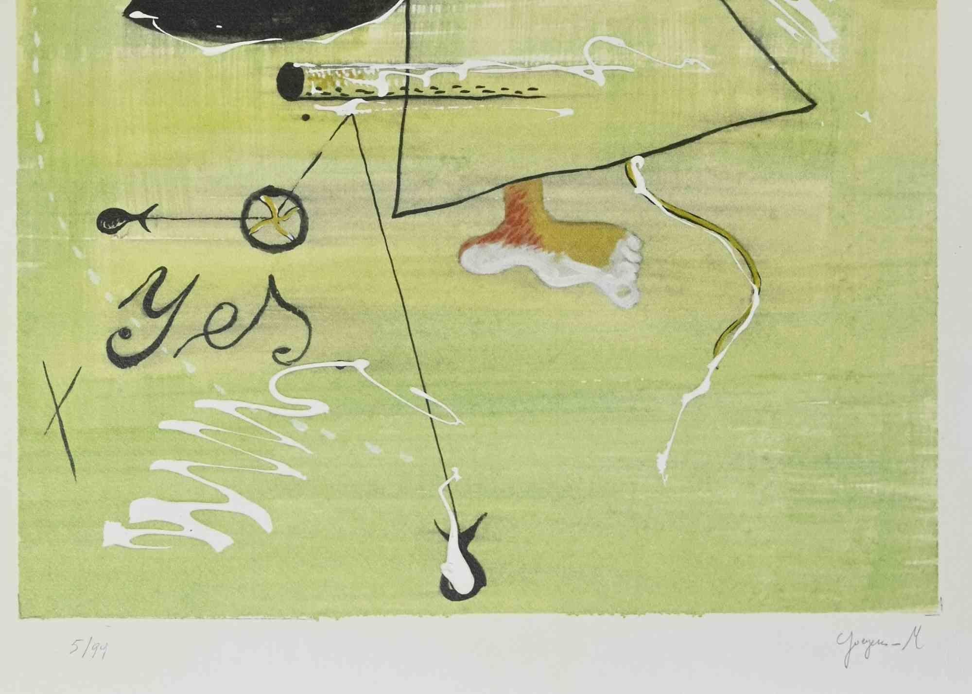 Tribute to Mirò -  by Martine Goeyens - Late 20th Century For Sale 1