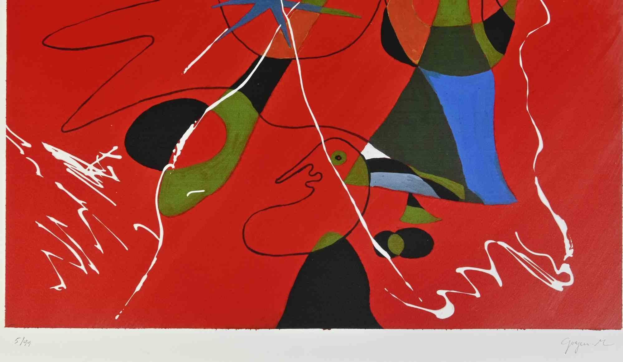 Tribute to Mirò - Print by Martine Goeyens - 2023 For Sale 1