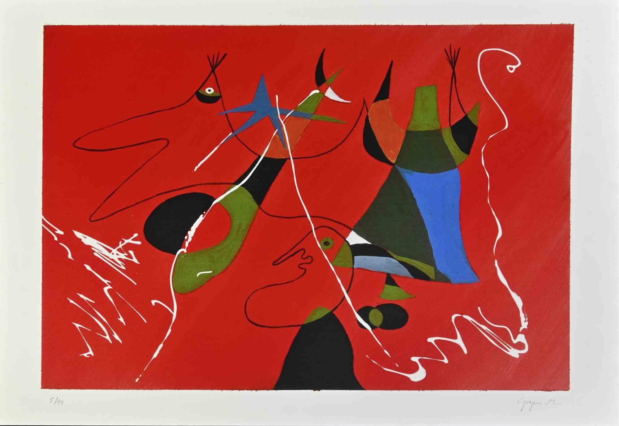 Tribute to Mirò is a colorful artwork realized by Martine Goeyens in 2023.

Digital Print.

Numbered, Edition, 5/99.

Hand-signed in the lower right margin.