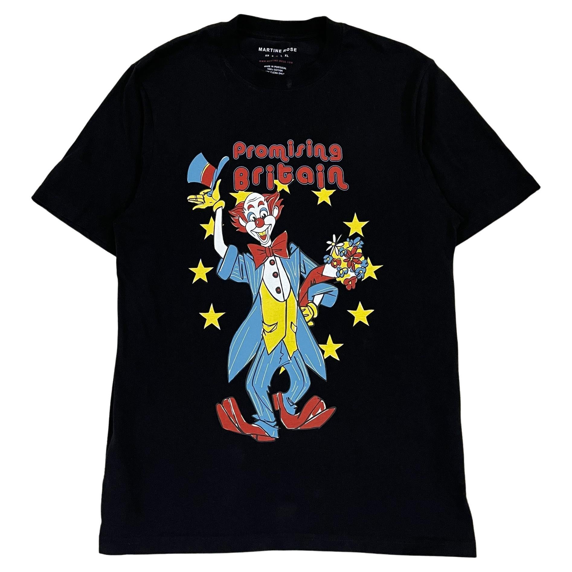 Martine Rose "Promising Britain" Clown T-Shirt For Sale