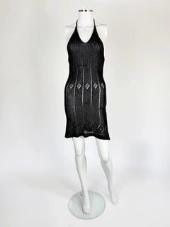 Martine Sitbon Black Knit Mini Dress, SS 1997