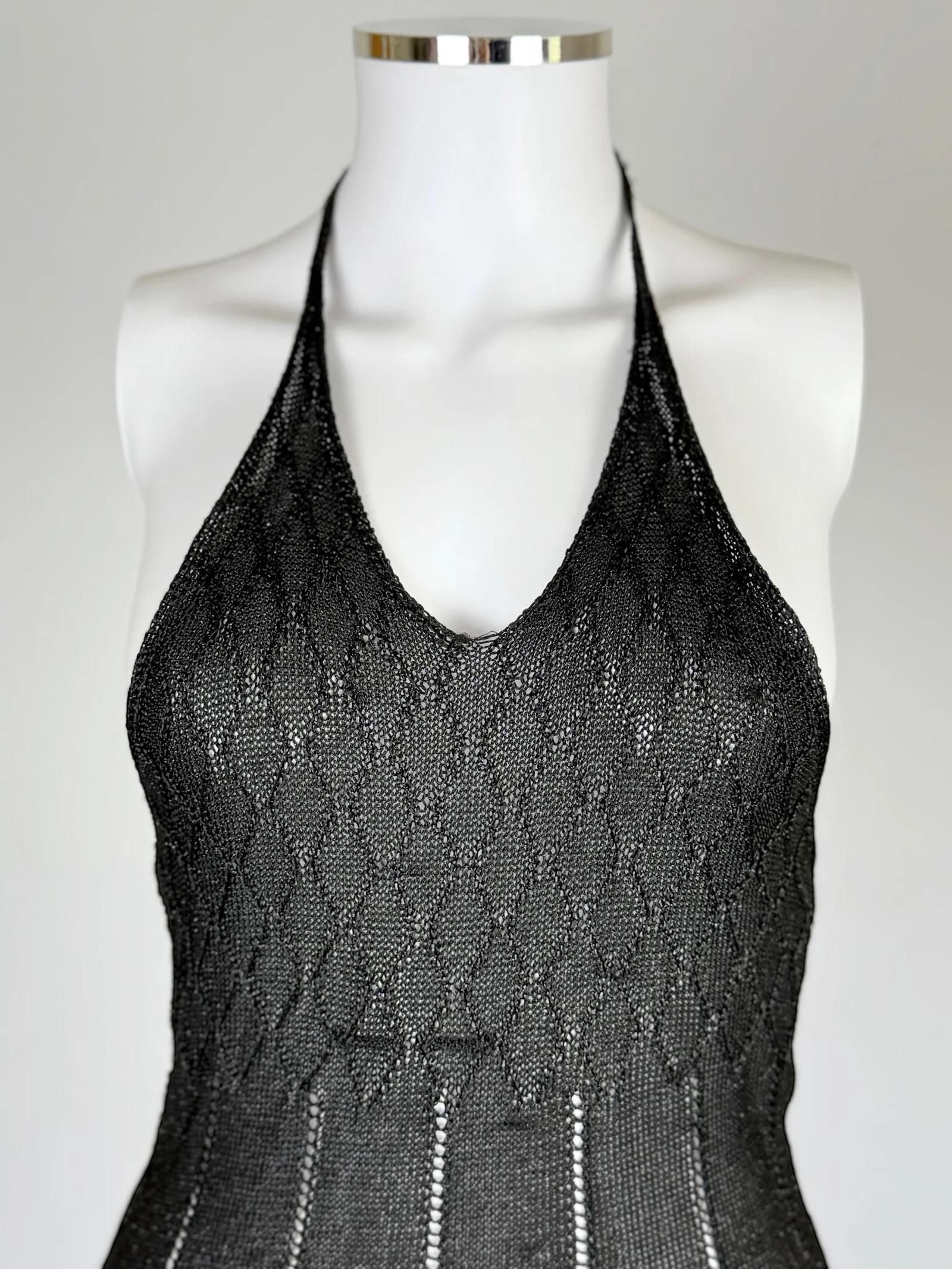 Martine Sitbon Mini Abito in maglia nera, SS 1997 in vendita 1
