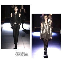 Martine Sitbon Vintage Autunno Inverno 2003 Giacca nera con maniche rimovibili