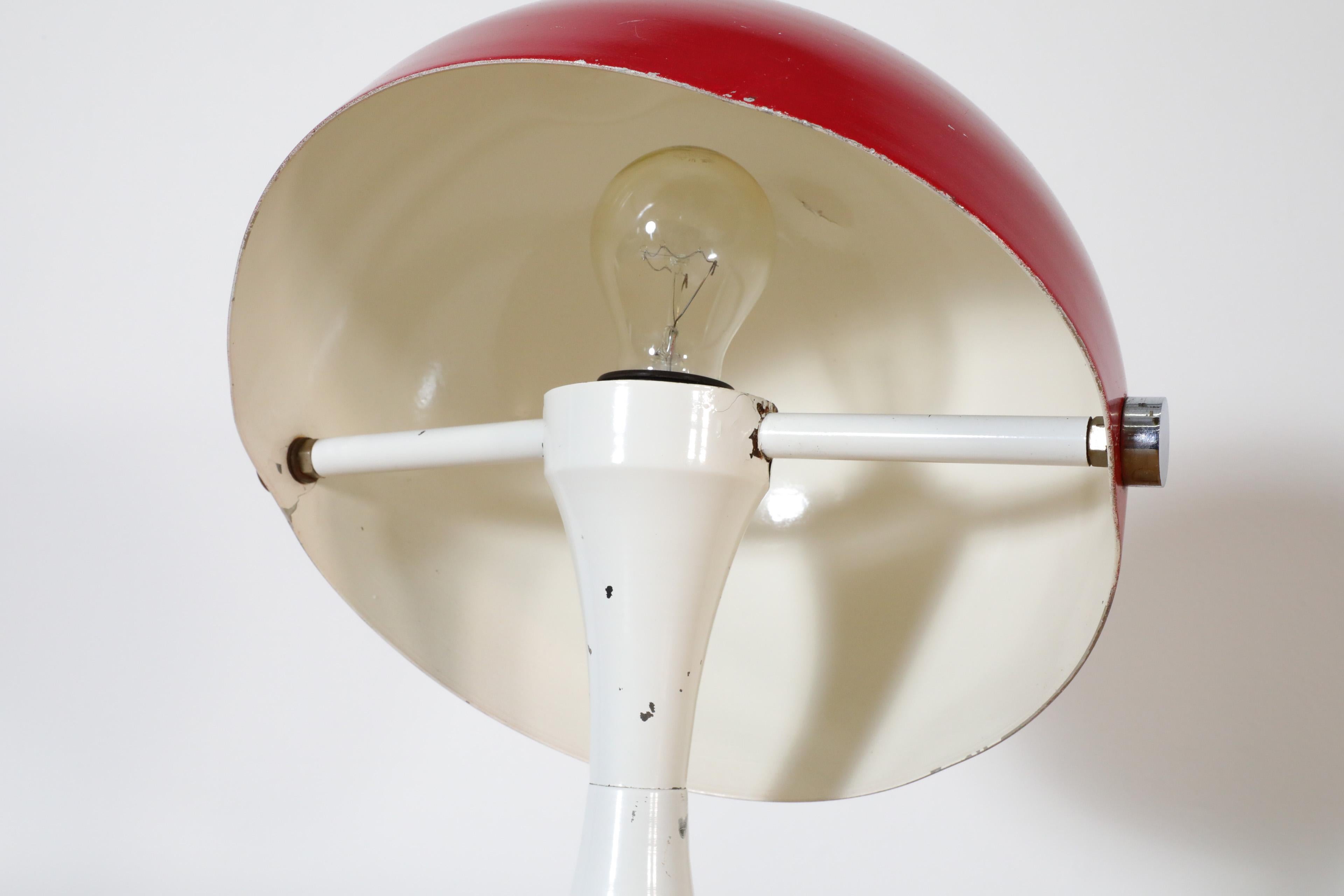 Martinelli Luce Inspired Red & White Mushroom Table Lamp with Rotating Shade 10