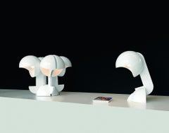 Martinelli Luce Ruspa 633/4, Tischleuchte in Weiß mit vier Armen von Gae Aulenti