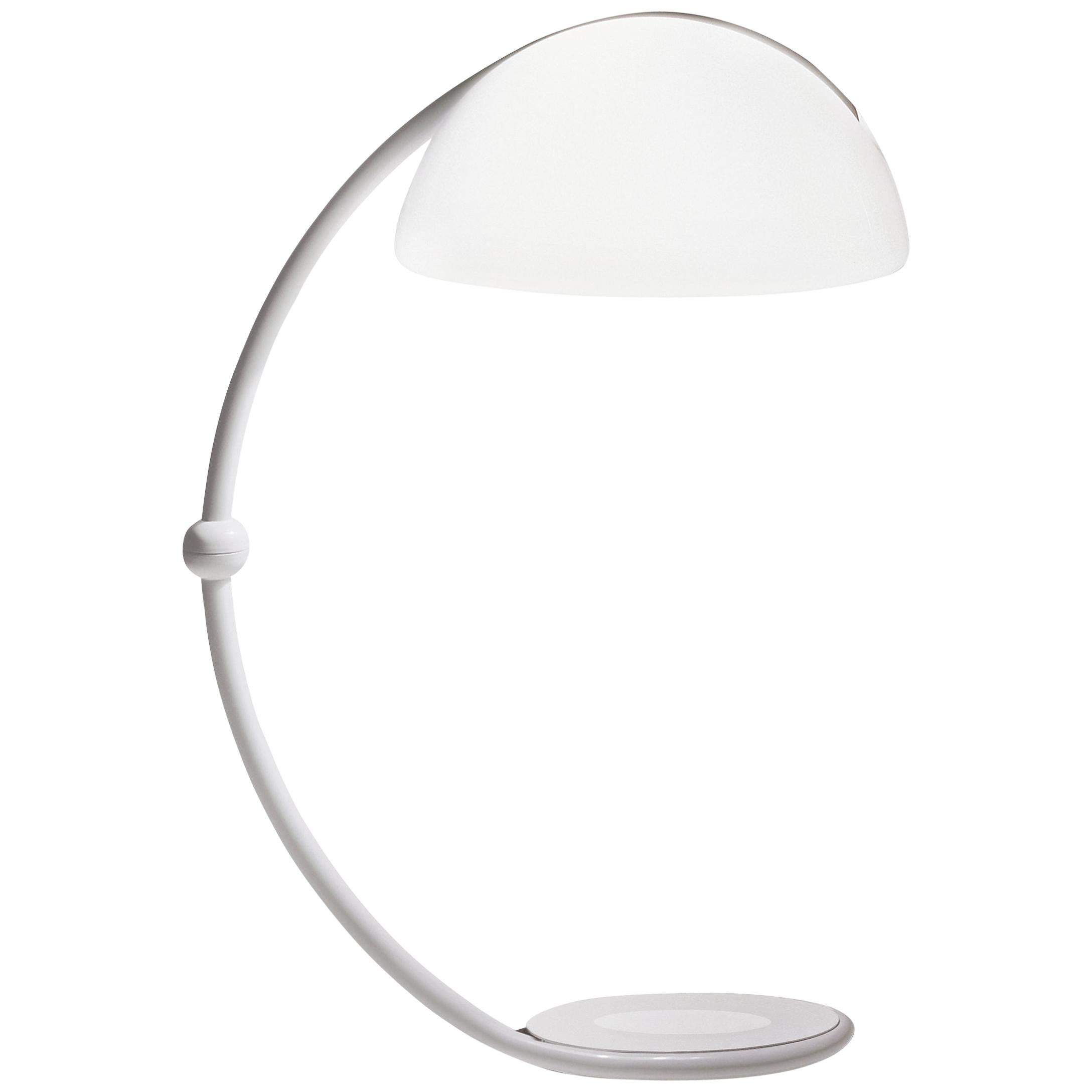 Martinelli Luce Serpente 2131 Floor Lamp in White by Elio Martinelli