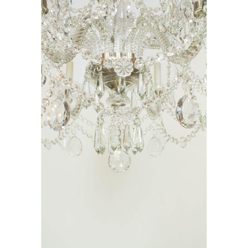 Martinez Y Ortz Crystal Chandelier In Good Condition For Sale In Canton, MA